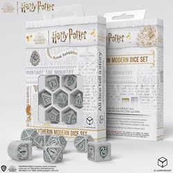 Q-Workshop Harry Potter set de dés Serpentard blanc 7 pièces