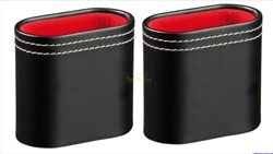 Ensemble de gobelets à dés de backgammon en similicuir Philos