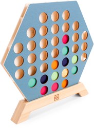 BS Toys bordspel 3 op een rij - Educatief strategiespel van hout - Kinderspel