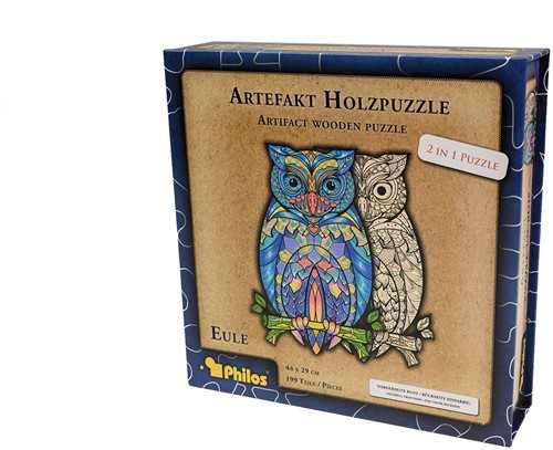 Philos Artefact Houten Puzzel 2 in 1 Uil (199)