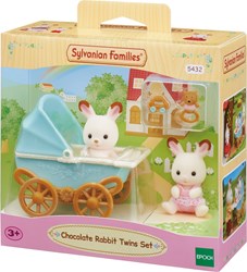 Sylvanian Families set de poupées jumeaux Lapins Chocolat avec accessoires
