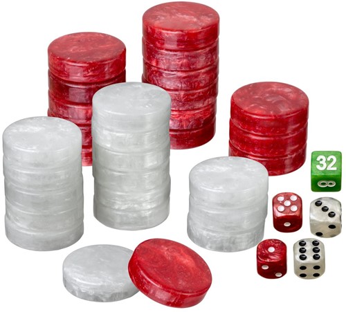 Philos Backgammon Speelstenen Groot Kunsstof