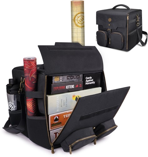 Enhance Gaming Tabletop Game Box Shoulder Bag Collapsible - Black (Small)