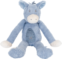 Happy Horse peluche âne Denzell 40cm bleu - doudou tout doux