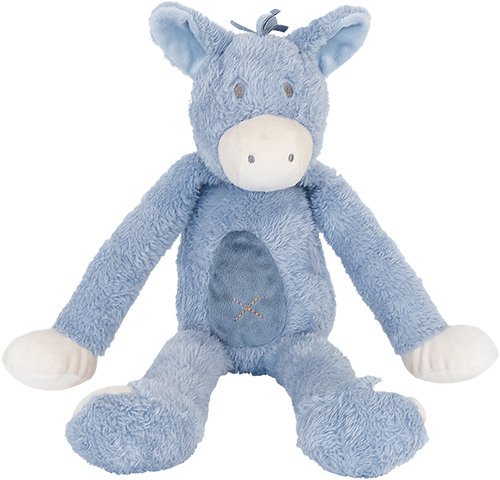 Happy Horse peluche âne Denzell 40cm bleu - doudou tout doux