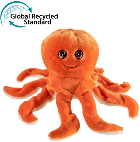 Heunec knuffel octopus 30cm duurzaam speelgoed multicolor