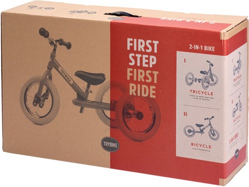 Trybike draisienne 2-en-1 acier - Noir - Vélo enfant - 12 pouces Trybike steel 2-in-1, all black edition-3