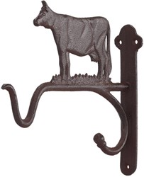 Esschert Design haak koe gietijzer bruin zwart decoratie ophanghaak