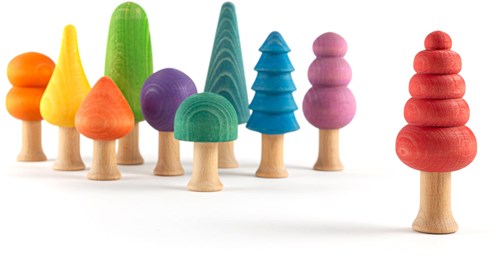 Ocamora jouet en bois Forest set pastel - jeu imaginatif-2