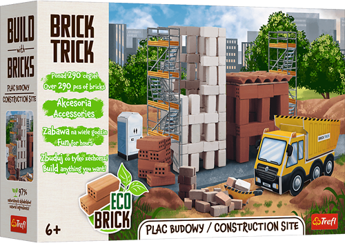 Brick Trick coffret de construction XL chantier - jouet créatif avec vraies briques