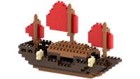 Brixies bateau dragon à construire - 174 pièces - jouet créatif