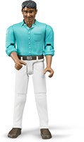 Bruder speelfiguur bworld man met witte broek speelgoed