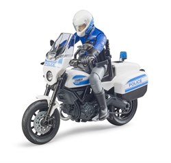 Bruder speelgoedmotor Ducati Scrambler politie met speelfiguur