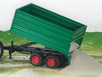 Bruder kiepaanhanger speelgoed aanhanger 1:16 groen kunststof-2