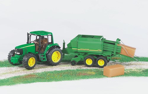 Bruder speelgoed John Deere grote balenpers - boerderij aanhanger-2