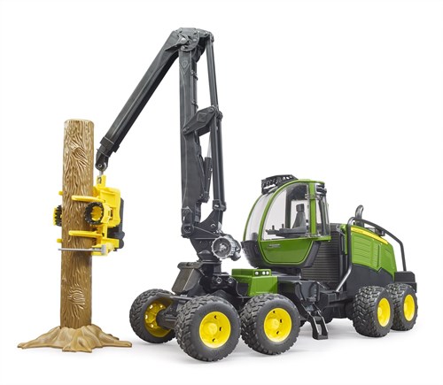 Bruder John Deere Harvester 1270G speelgoed bosbouwmachine met boomstam-2