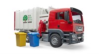 Bruder camion poubelle MAN TGS chargeur latéral jouet 1:16 blanc-2