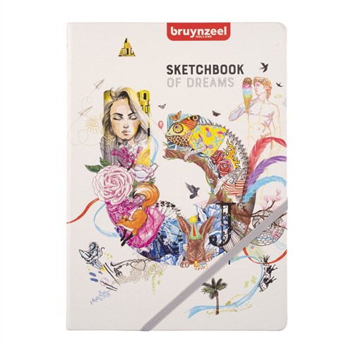 Bruynzeel schetsboek A4 creatief notitieboek 140g 80 vellen wit