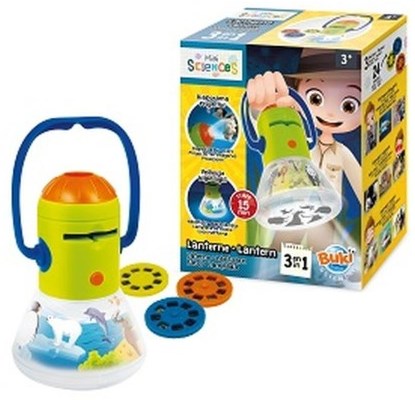 Buki zaklamp speelgoed MINI SCIENCES 3 in 1 met dieren en LED