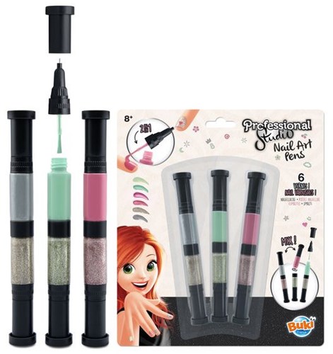 Buki stylos à ongles pack argenté - set créatif studio ongles pour enfants