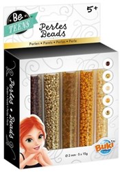 Buki set de perles tubes or brun - perles créatives pour enfants