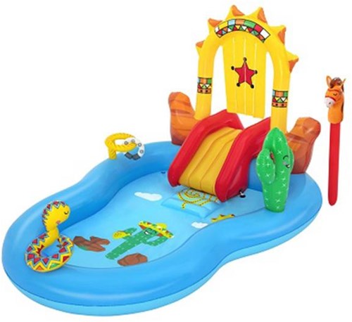 Bestway speelzwembad Wild West 264x188x140cm met glijbaan
