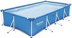 Bestway framezwembad rechthoekig 400x211x81 cm familiezwembad blauw
