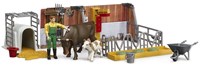 Bruder étable jouet ferme avec figurine et accessoires-3