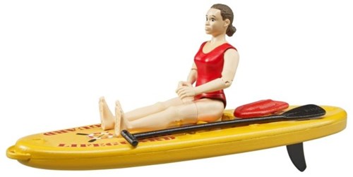 Bruder speelfiguur lifeguard met stand up paddle board speelgoed-3