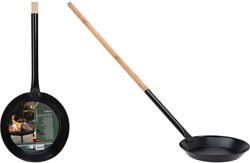 Koekenpan Ø25cm met houten handvat 96cm