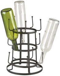 Esschert Design droogrek flessen zwart - flessenegel decoratief staal