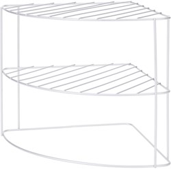 Excellent Houseware keukenrek metaal grijs 23x23x21cm organizer