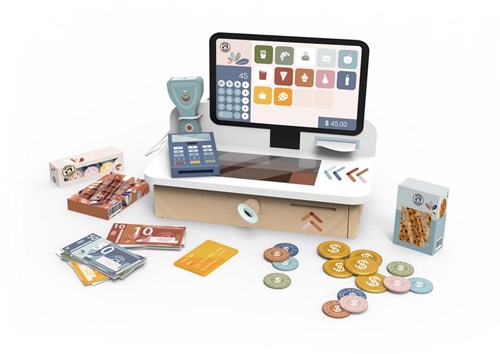 Speedy Monkey houten kassa speelgoed - educatief rollenspel voor kinderen