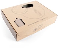 Dantoy kinderservies set cadeau zandkleur 7-delig duurzaam speelgoed