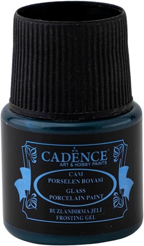 Cadence peinture sur verre Frosting Gel turquoise 45 ml pour porcelaine et verre