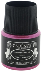 Cadence Cadence Glas- en Porseleinverf Metallic 45 ml Donkerroze