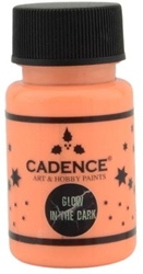 Cadence peinture glow in the dark orange 50 ml - peinture jouet créatif