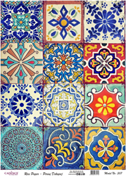 Cadence papier de riz décopatch mosaïque 30x42 cm papier créatif