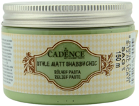 Cadence acrylverf Shabby Chic relief pasta 150 ml sage groen