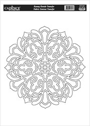 Cadence transfert textile Mandala outline 25x35 cm - décoration textile
