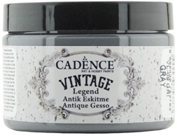 Cadence peinture gesso Vintage Legend gris 150 ml pour peinture créative