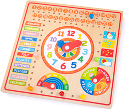 Bigjigs kalender, klok dagen en maanden
