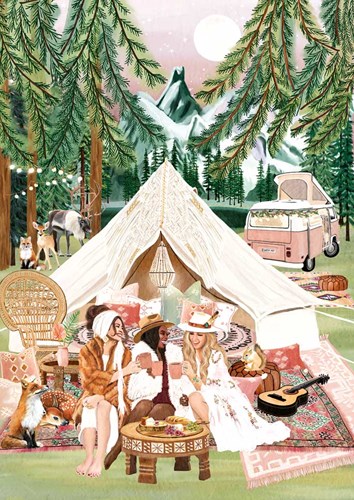 Magnolia puzzel Camping - legpuzzel 1000 stukjes multicolor