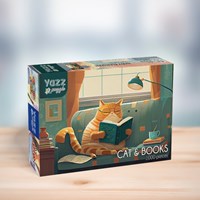 Yazz puzzle Chat & Livres - puzzle 1000 pièces pour enfants et adultes-2