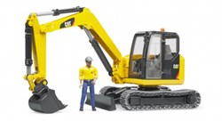 Bruder Cat graafmachine speelgoed met speelfiguur - bouwplaats