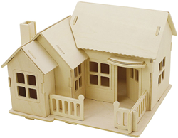 Creativ Company 3D houten constructie set huis - DIY puzzel decoratie