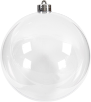 Creativ Company boule de Noël décoration plastique transparent blanc 13,6 cm