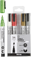 Creativ Company krijt markers metallic kleuren set 5 stuks 1,2-3 mm