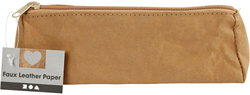 Creativ Company etui faux leather driehoekig vegan 20x7x7 cm bruin