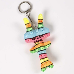 Creativ Company stoffen dieren sleutelhanger set - 5 stuks - knutsel speelgoed